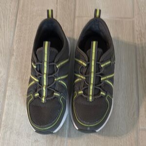 Kids Gray and Green Sneakers